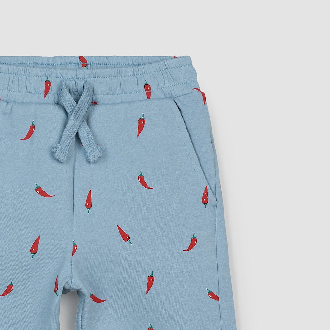 Chili Pepper Print Sweat Shorts