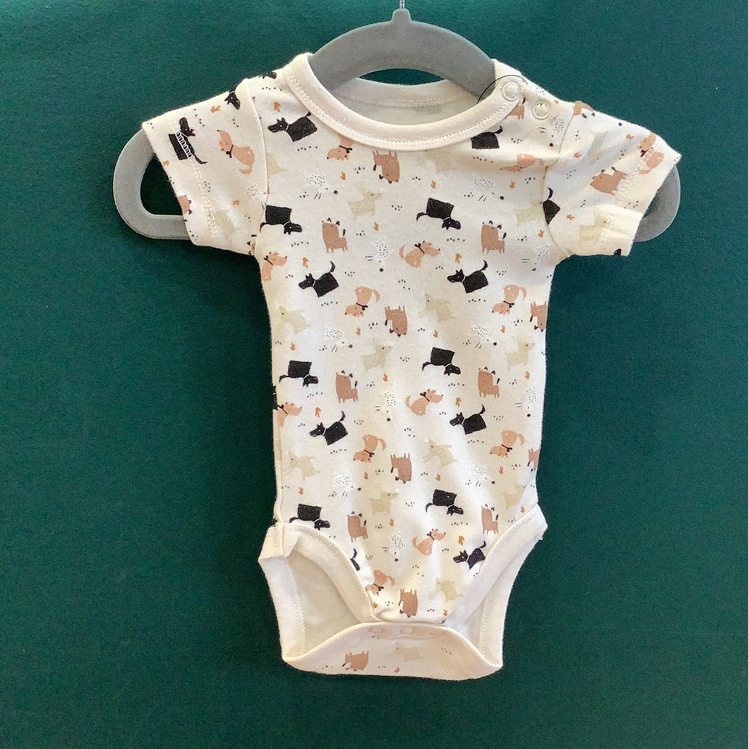 Short Sleeve Cotton Bodysuit - Puppies