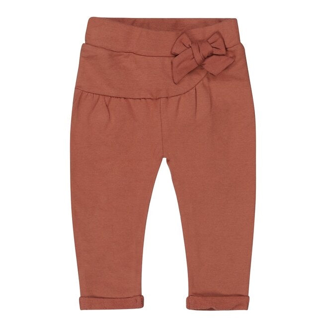 Deep Blush Trousers With Bow