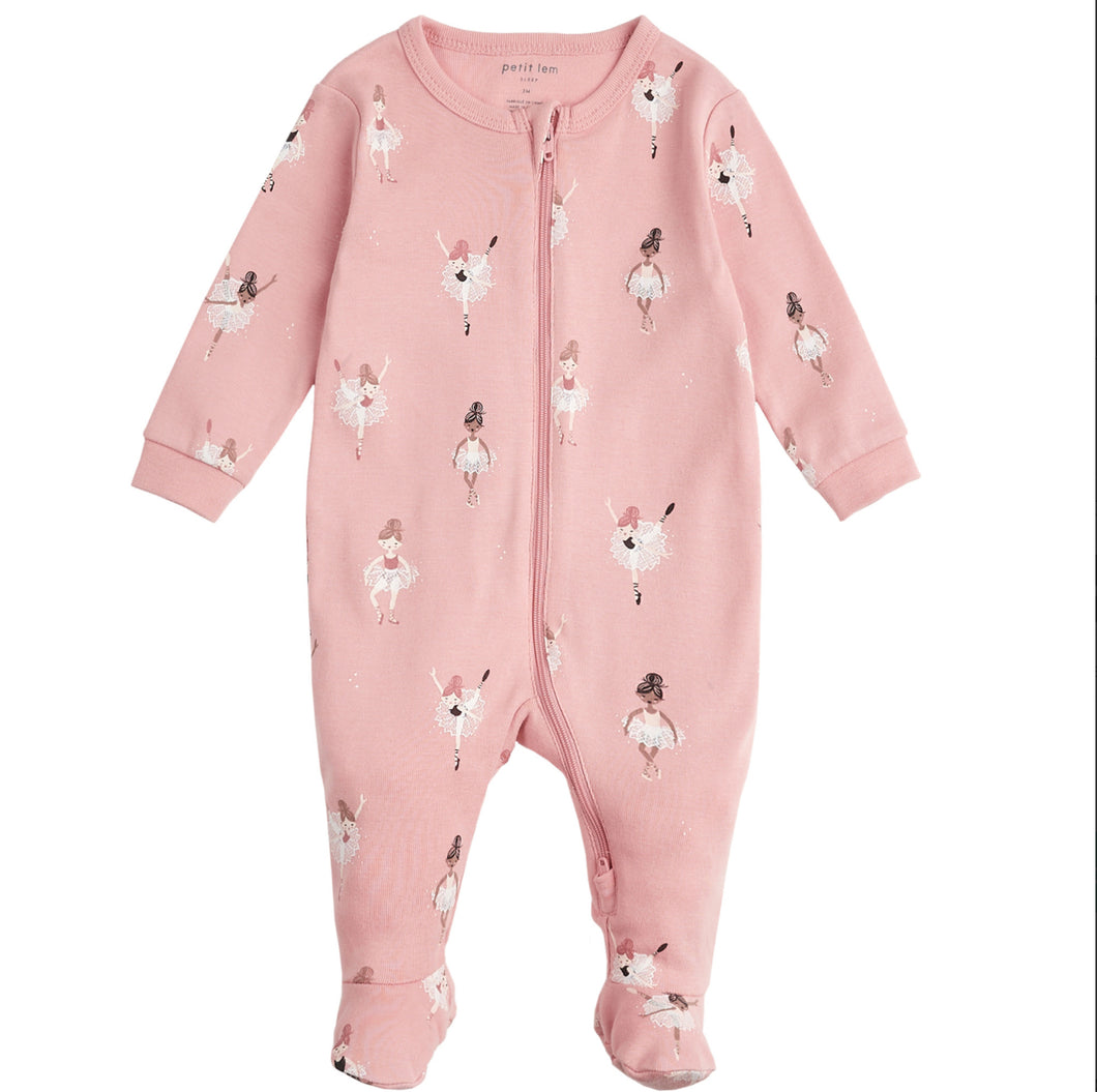 Zippered Footie - Ballerinas