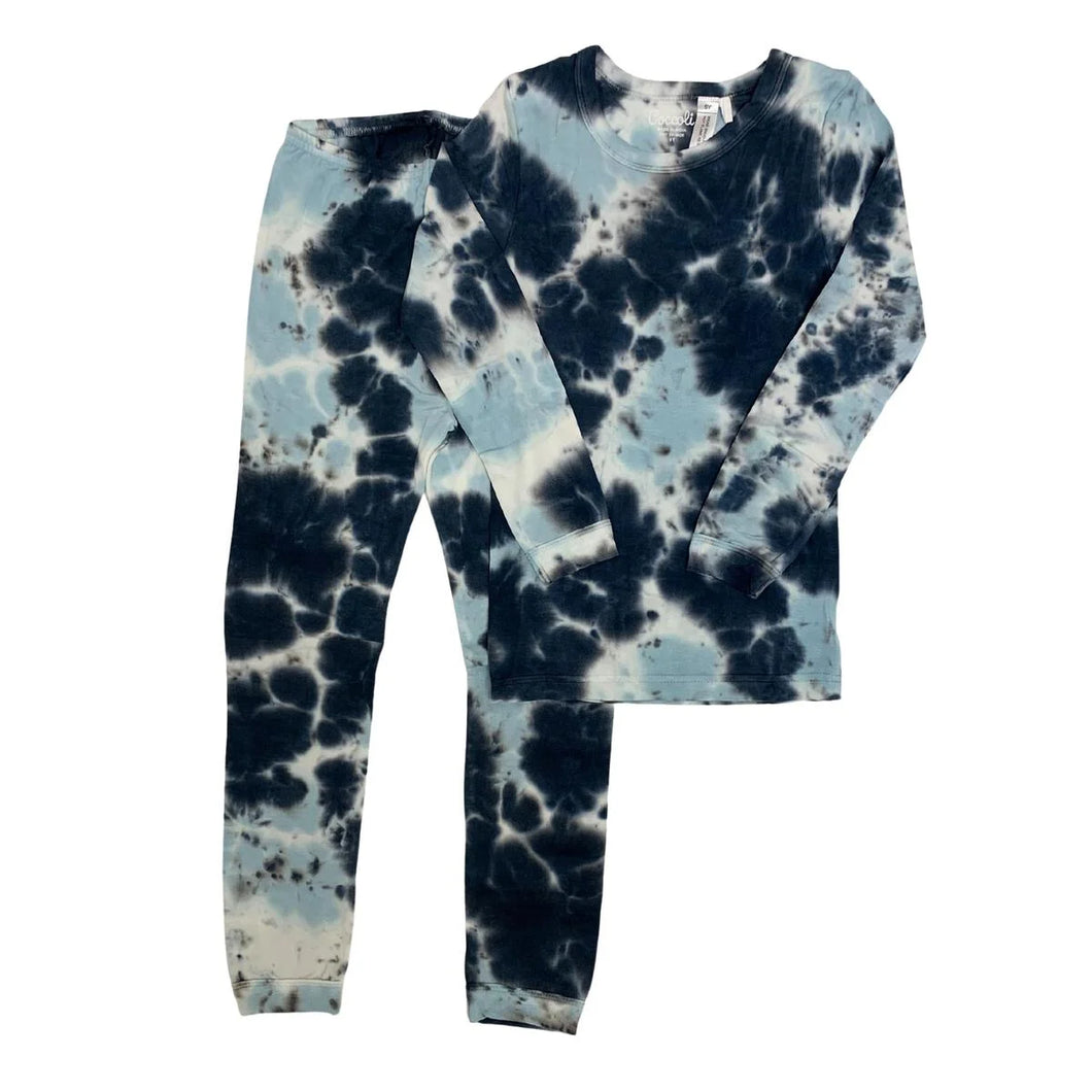 Long Sleeve Modal PJ - Blue Tie Dye