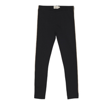 Load image into Gallery viewer, Gold Striped Black Leggings
