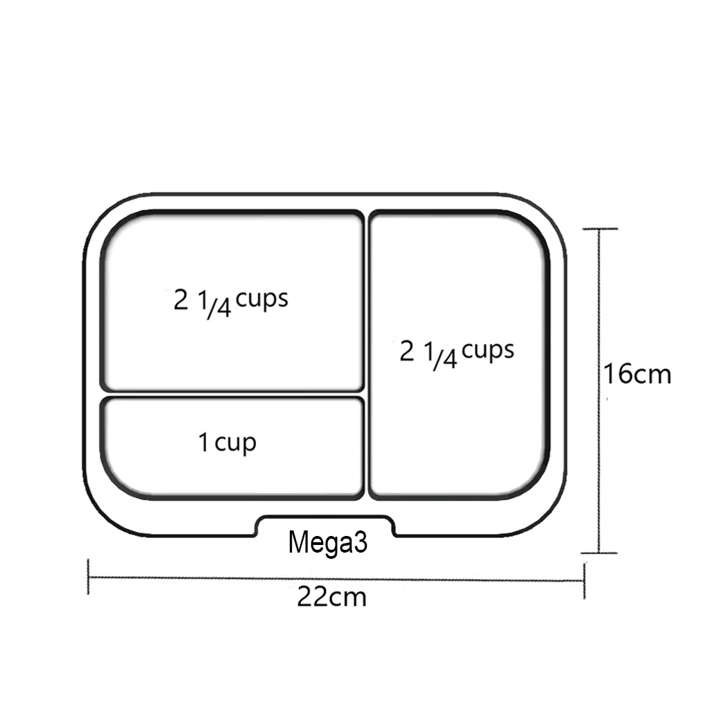 MUNCHBOX Mega 3 Clear Tray