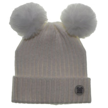 Load image into Gallery viewer, Newborn Double Pom Hat
