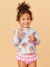 Load image into Gallery viewer, Rash Guard Baby Swim Set - Rainbow Cone
