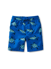Load image into Gallery viewer, Full-Length Swim Trunk - Swimming Turtles
