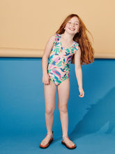 Load image into Gallery viewer, Ruffle One-Piece Swimsuit - Tropical Bird
