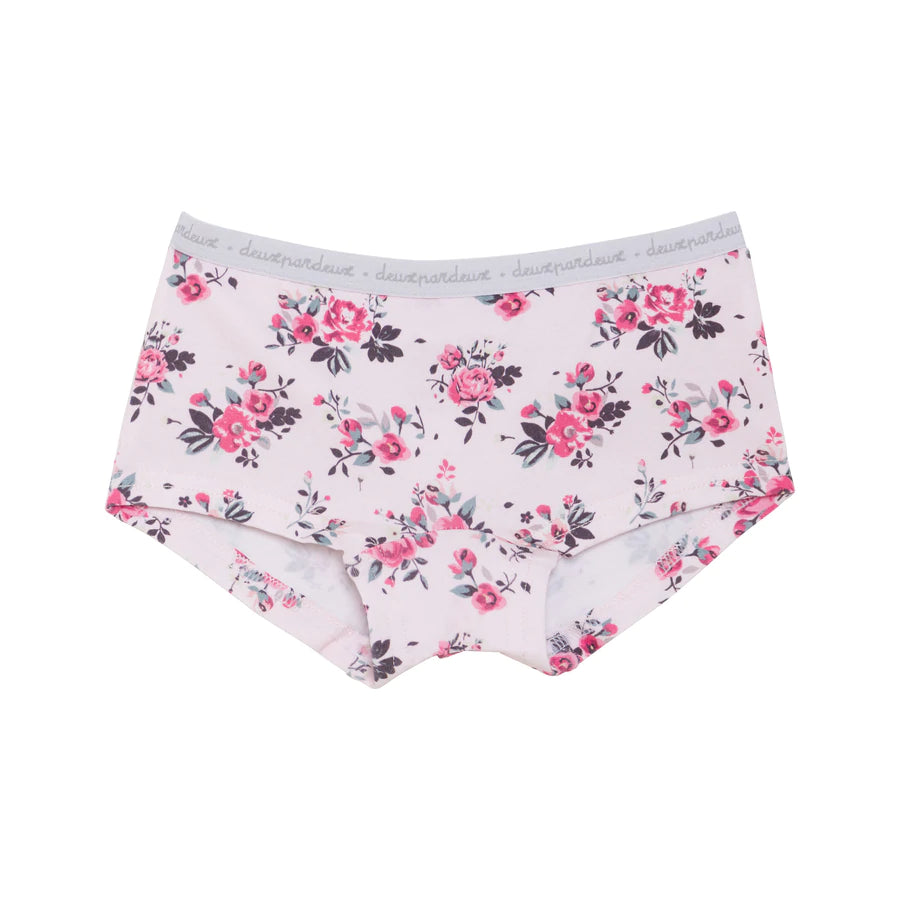 Printed Boyshort Pantie - Rosebloom