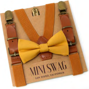 Leather Suspender Set- Mustard
