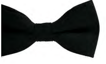 Solid Black Bow Tie