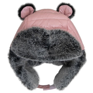 Pink Puffer Trapper Hat