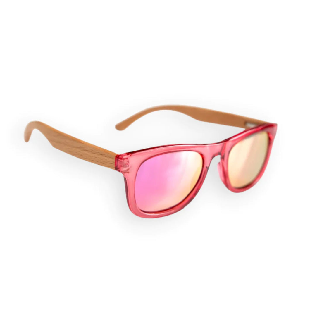 Polarized Bamboo Sunglasses - Pink
