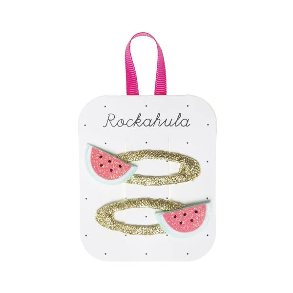 Watermelon Glitter Clips