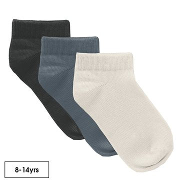 Ankle Socks Set Of 3 - Midnight, Natural, and Rain