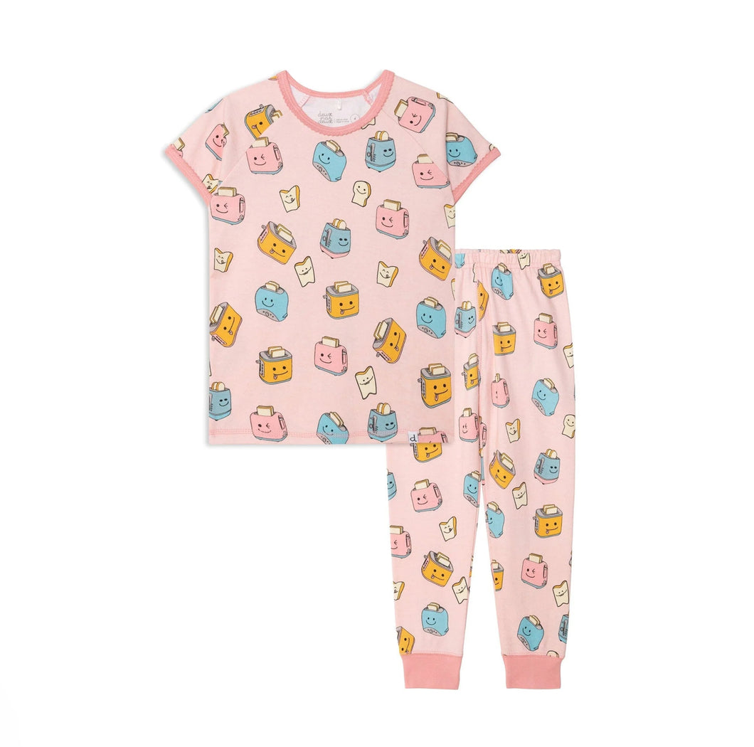 100% Organic Cotton Toasters Two Piece Pyjama Set with Shorts