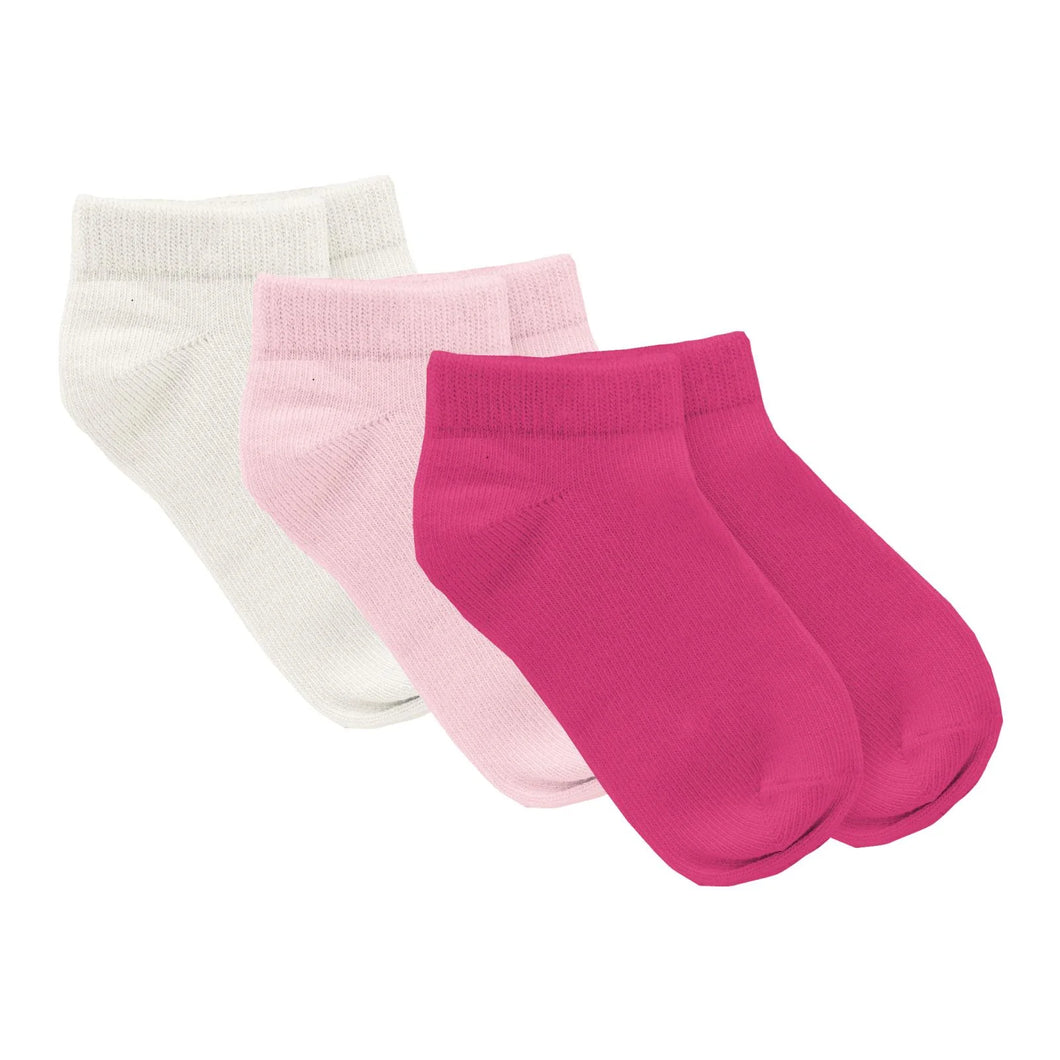 Ankle Socks Set Of 3 - Calypso, Natural, and Lotus