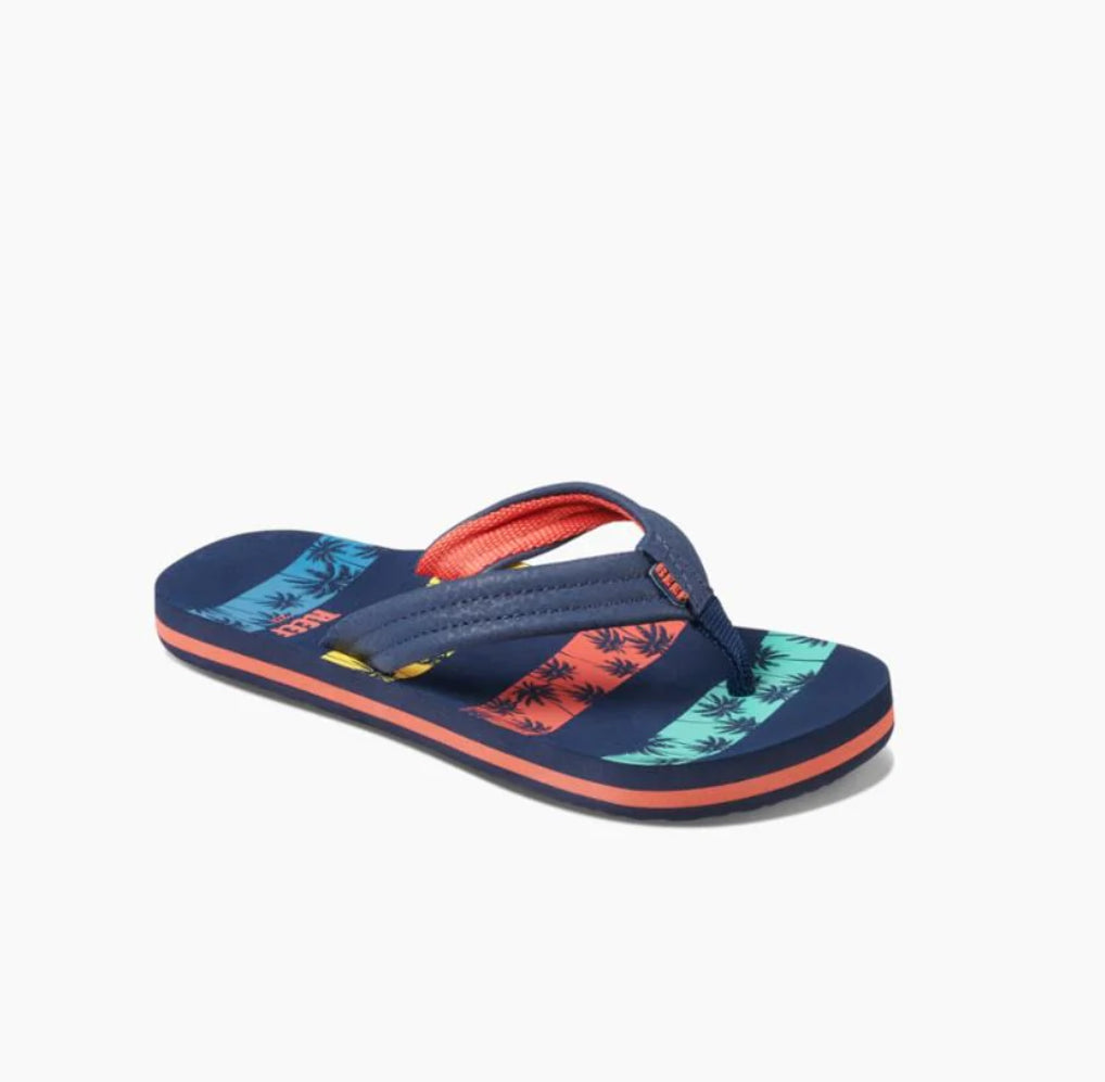 Kids Ahi Sandal - Palms Stripe