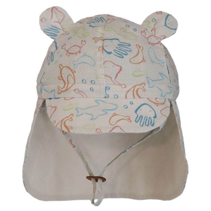 Cotton Baby Bear Hat - Animal Print